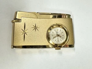 Vintage Cordial 33 lighter with Feldmann 17 jewels Swiss FERO watch - Imagen 1 de 12