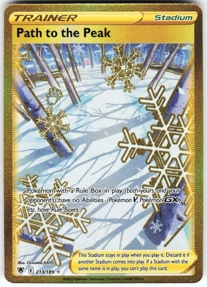 Path to the Peak (Secret) 213/189 Pokemon SWSH10: Astral Radiance Holo Secret Ra - Image 1 of 2