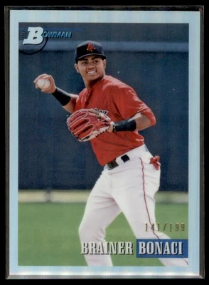 Brainer Bonaci 2021 Bowman Heritage Chrome Refractor /199 #110 Boston Red Sox - Image 1 of 2