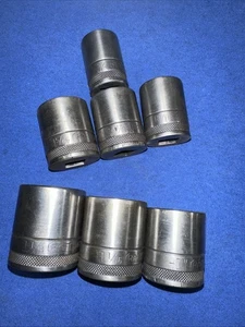7 Craftsman Sockets 1/2" Drive 12 Point Circle H Series Knurled Underline C - Foto 1 di 16