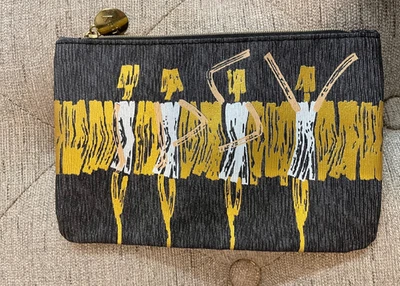 Bolsa IPSY Glam setembro de 2016 cinza/dourado maquiagem metálica cosmética bolsa de dinheiro de viagem - Imagem 1 de 4