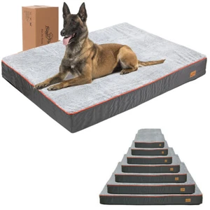 Gaint Dog Bed Large Orthopedic Foam Waterproof XL Pet Crate Bed Removable Cover - Picture 1 of 12