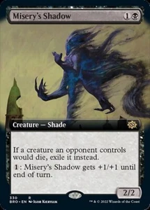 Misery's Shadow x1 1x Extended Art The Brothers' War NM MTG - Picture 1 of 1