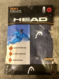 HEAD Men’s Base Layer Pant - Navy Blue - Medium - Active Stretch Heat Breathable - Picture 1 of 2