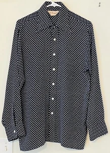 Vintage Donegal Disco Hemd Herren mittelblau 70er Jahre Disco Mid Century - Bild 1 von 9