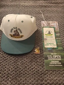 Vintage 1994 US Open Oakmont Gallary Ticket, Paarblatt, Hut und Stift Lot selten - Bild 1 von 5