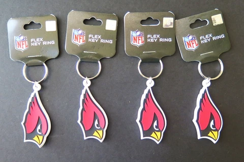 FOUR (4) ARIZONA CARDINALS, FLEXIBLE KEY RINGS FROM WINCRAFT Cover