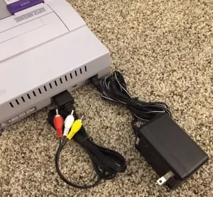 New AC Adapter Power Cord & AV Cable for Super Nintendo SNES Systems - Picture 1 of 4