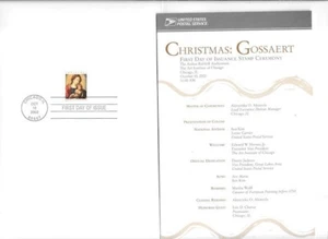 #3675 First Day Ceremony Program 37c Gossaert's "Madonna and Child" Stamp - Picture 1 of 1