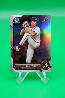(2 Cards) 2022 Bowman Draft Base Chrome Refractor #BDC-90 Cole Phillips LPN - Image 1 of 4