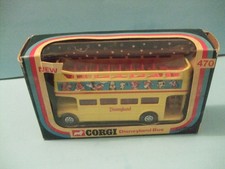Corgi No 470 Disneyland Double Decker Bus Yellow scale 1:43 with Original Box  