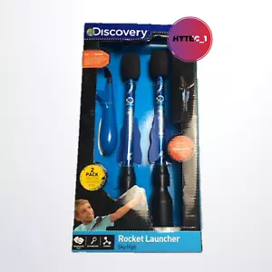 ROCKET LAUNCHER 3 PIECE TOY SET 2 ROCKETS UP TO 50 ft HIGH DISCOVERY TOY - Foto 1 di 5
