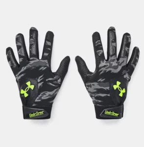 2025 Under Armour Boys' UA Clean Up Batting Gloves 1378763 Black per pair - Picture 1 of 2