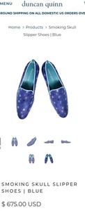 Duncan Quinn* Smoke Slippers *Blue* Size 41 *(8 mens)41 - Picture 1 of 11