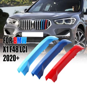3-Farben Front Grill Insert Nieren Kühlergrill Trim Für BMW X1 F48 F49 2020-2021 - Picture 1 of 7