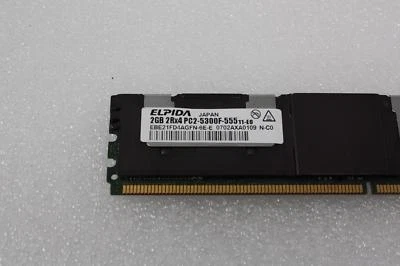 10-PACK ELPIDA EBE21FD4AGFD-6E-E HP 2GB PC2-5300F 2RX8 DDR2-667MHZ E - Image 1 of 4