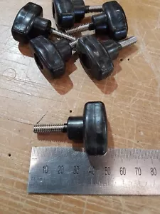 1X Bimini/Canopy Boat Nylon Thumb Screw Stainless 1/4 Inch Tread Uv Rated--BLACK - Picture 1 of 6