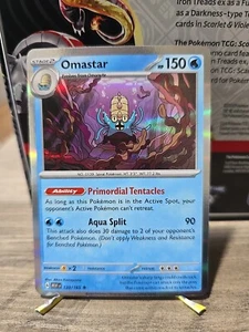 Pokemon Scarlet & Violet 151 #139/165 Omastar Holo - Picture 1 of 2