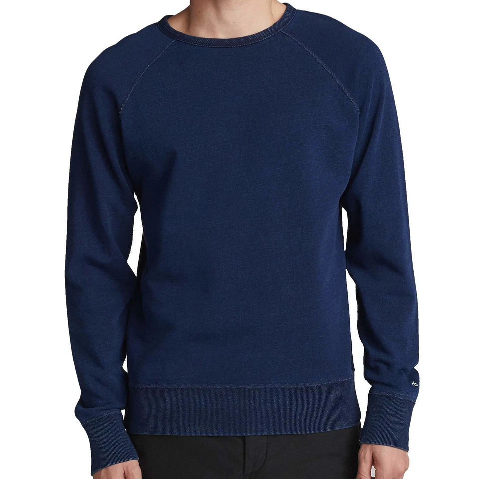 Rag & Bone Mens True Crew Cotton Neck Sweatshirt (XLarge, Indigo) $225 - Image 1 of 1