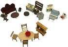 Dollhouse Miniatures Lot Of 21 1:12 Collection Of Unsigned A Mix 4 Rooms 3 Broke