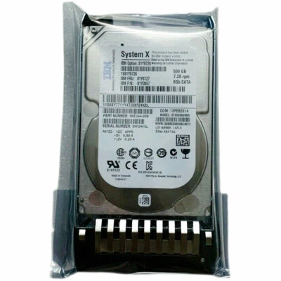 IBM 81Y9726 500GB 7.2K 6GBPS 2.5 HS SATA HARD DRIVE 81Y9727 - Image 1 of 2