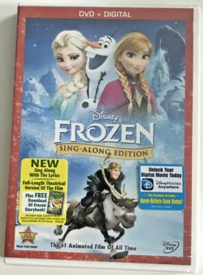 Frozen (DVD, 2014, Sing-Along Edition Includes Digital Copy) Foto 1 de 3