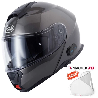 Vcan Bluetooth Blinc Intercom Motorcycle Scooter Flip Front Helmet Anthracite