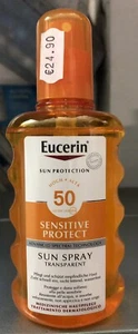 OFFERTA -20% EUCERIN Sensitive Protect Sun Spray Transparent SPF 50 200ml Solare - Foto 1 di 2
