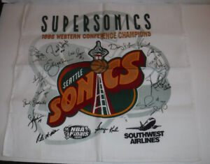 1996 NBA Seattle Supersonics Western Conference Champions Souvenir Fan Towel