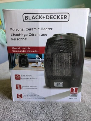 Calentador Portátil NEGRO+DECKER 1500W Calentador Cerámico Negro (BHDC201)  Foto 1 de 4