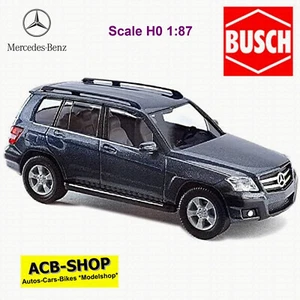 Mercedes Benz GLK-Class SUV 2008-15 X204 Dark Gray Metallic 1:87 Busch 49756 - Picture 1 of 2