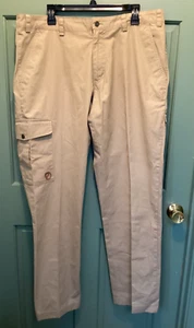 Fjällräven Men Ovik Trousers G-1000 Size 37 Beige Regular Fit Mid Waist Trousers - Picture 1 of 10