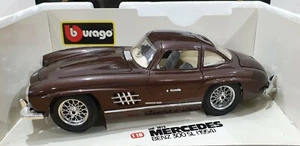 LJ966 BURAGO DIAMOND 3015 1/18 1:18 Mercedes Benz 300SL 1954 Brown - Picture 1 of 10