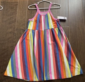 NWT Tea Collection Spaghetti Strap Trapeze Dress Girl's Size 6 Stripe - Picture 1 of 3
