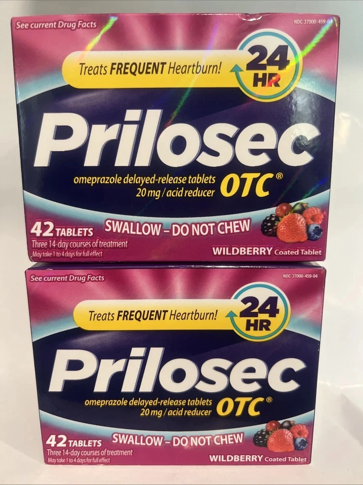 Prilosec omeprazol OTC - 42 comprimidos Wildberry caducidad: 02/2027 (paquete de 2) Foto 1 de 1