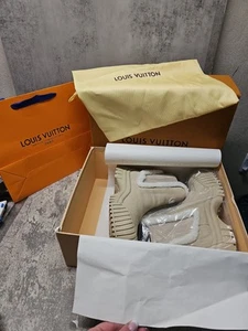 LOUIS VUITTON Womens 38 Ruby Ankle Boot Cream Fur Lined Ivory Calf Leather NIB - Picture 1 of 20