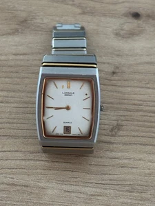 Montre Seiko Lassale Vintage Acier Or Fond Blanc 80's - Imagen 1 de 2