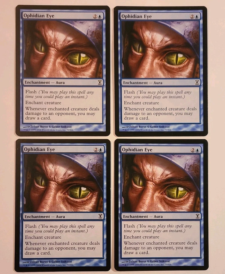 4x Ophidian Eye Regular - Time Spiral MTG-NM NEVER PLAYED MAGIC THE GATHERING  - Image 1 of 1