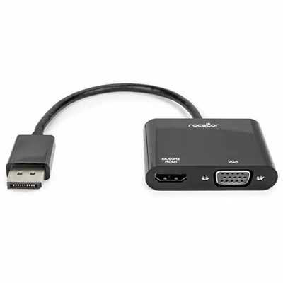 Rocstor Y10A295B1 DisplayPort To HDMI VGA Adapter - Image 1 of 4