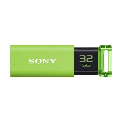 Sony USB Memory USB3.0 32GB Green Capless USM32GU G Flash Drive Computer Japan - Image 1 of 4