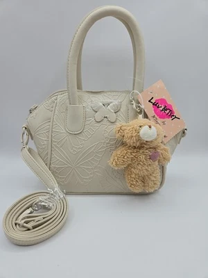 BETSEY JOHNSON Womens NWT Crossbody Satchel Top-Handle Bag/Bear Charm  - Image 1 of 4