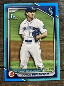2024 Bowman Draft - Charlie Beilenson #BD-132 Sky Blue /499 (RC) - Bild 1 von 2