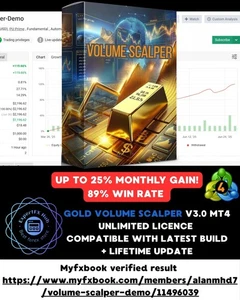 VOLUME SCALPER Gold Expert Advisor Metatrader 4 Robot Trading Bot unlimited v3.0 - Picture 1 of 9