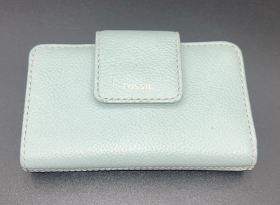Cartera de cuero para mujer Fossil verde claro Foto 1 de 4