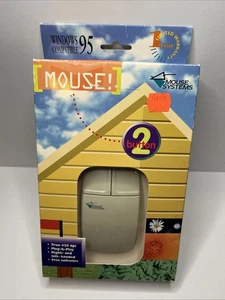 New Vintage Mouse Systems Computer Mouse 2-Button White Serial Port 2B - Picture 1 of 4
