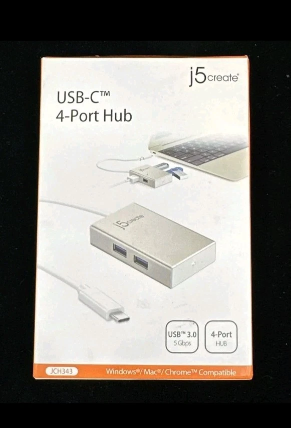 J5 CREATE USB-C™ 4-Port HUB USB 3.0 5Gbps - Image 1 of 1
