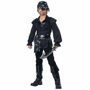 Skull Island Pirate Buccaneer Captain Carribbean Book Week Child Boys Costume - Picture 1 of 1