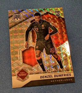 2021-22 DENZEL DUMFRIES Panini Mosaic World Cup Silver Mosaic Prizm ROOKIE CARD  - Picture 1 of 2