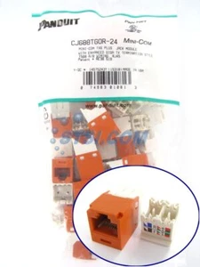 (24er-Pack) Panduit CJ688TGOR-24 Cat6 Mini-Com Jack Modul, orange GENIUNE ~ STSI - Bild 1 von 4