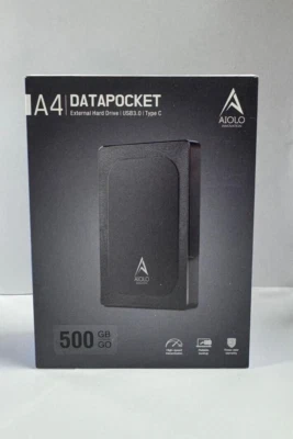 Aiolo Innovation 500GB Ultra Slim Portable External Hard Drive HDD-USB 3.0 - Image 1 of 3
